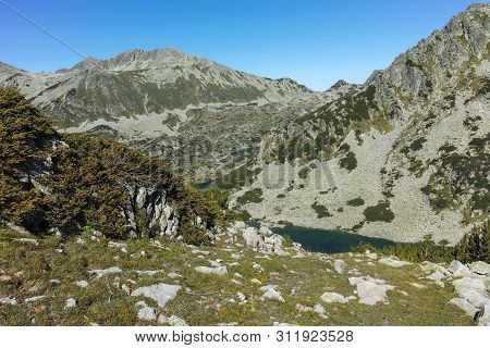 Amazing Landscape With Polezhan Peak And Prevalski Lakes, Pirin Mountain, Bulgaria