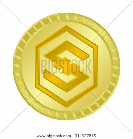 Vector Illustration Of Bytecoin And Money Icon. Collection Of Bytecoin And Tech Stock Vector Illustr