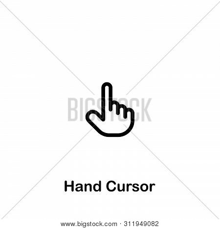 Hand Icon For Click Cursor Vector Outline Design