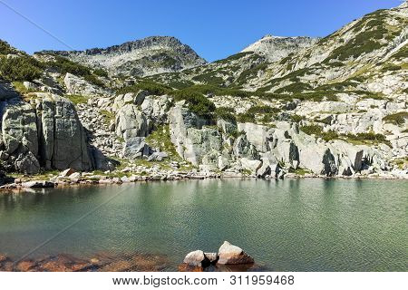 Landscape With Left Kralev Dvor Pass And Samodivski Lakes, Pirin Mountain, Bulgaria