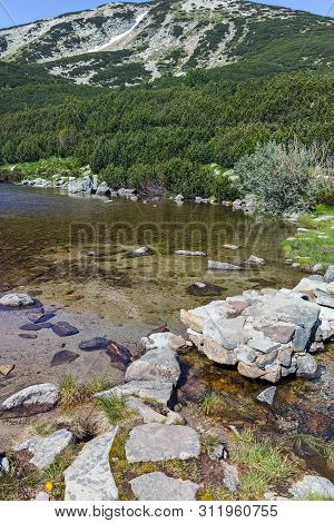 Panoramic View Of Bezbog Lake, Pirin Mountain, Bulgaria