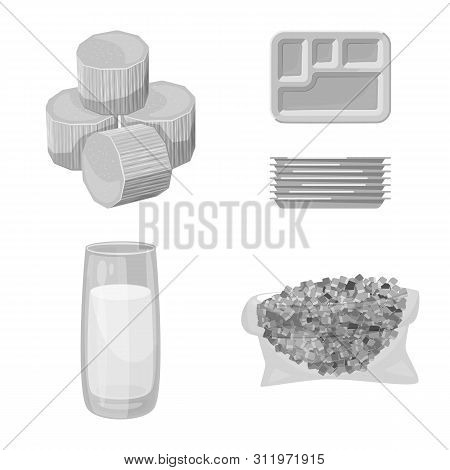 Isolated Object Of Sugarcane And Cane Sign. Collection Of Sugarcane And Field Stock Symbol For Web.
