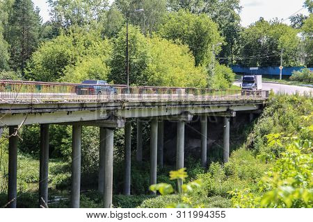 A Bridge Over The River In The City Of Kasimov, A Provincial Town, Simplicity In Everything, Constru