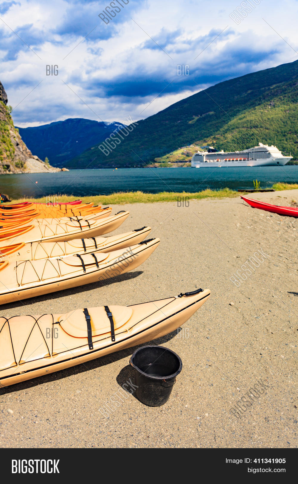 Kayaks On Shore Cruise Image & Photo (Free Trial) Bigstock