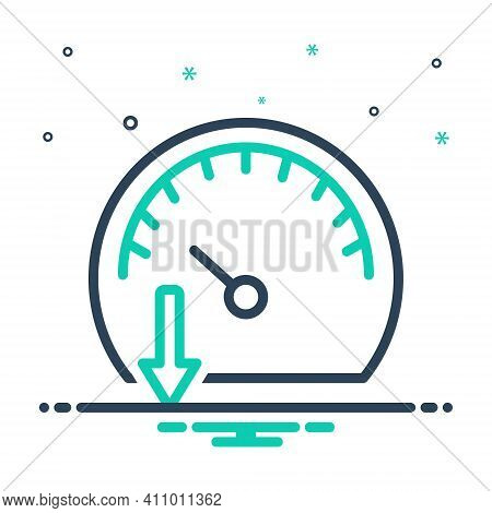 Mix Icon For Slow Stilly Accelerate Gauge Speedometer Indicator