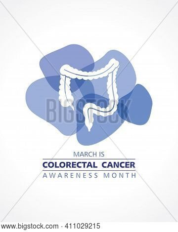 Vector Illustration Of Colorectal Cancer Awareness Month Observed In March Every Year