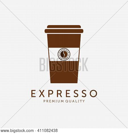 Coffee Cup Espresso Logo Vector Design Vintage Illustration Icon