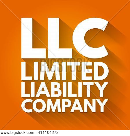 Llc - Limited Liability Company Acronym, Business Concept Background