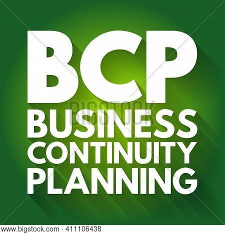 Bcp - Business Continuity Planning Acronym, Business Concept Background