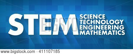 Stem - Science, Technology, Engineering, Mathematics Acronym, Education Concept Background