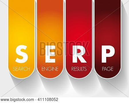 Serp - Search Engine Results Page Acronym, Business Concept Background