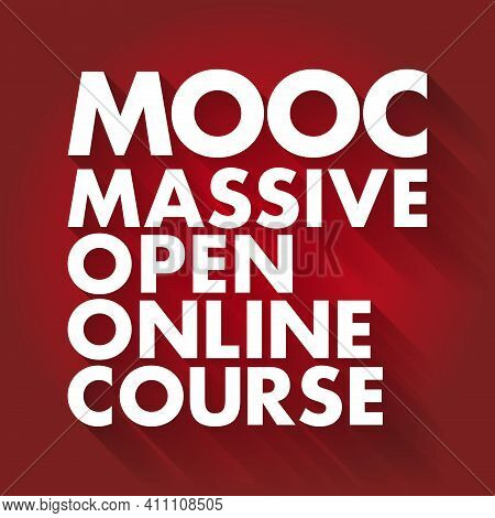 Mooc - Massive Open Online Course Acronym, Business Concept Background