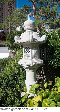View Of The Japanese Garden Of Monte Carlo - Principality Of Monaco