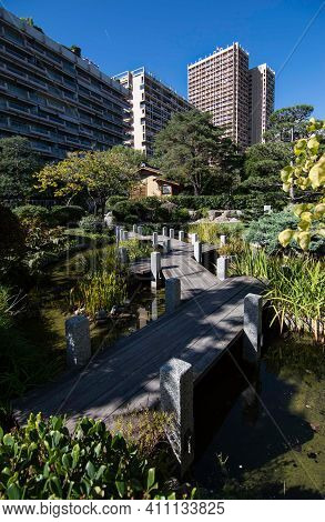 View Of The Japanese Garden Of Monte Carlo