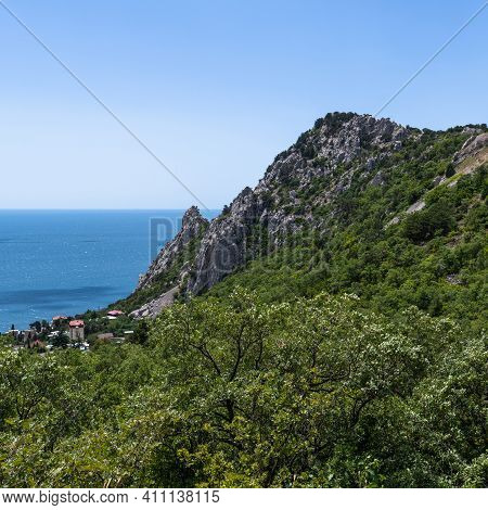 View Of The Simeiz Village And Koshka Mount In Crimea