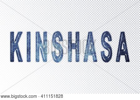 Kinshasa Lettering, Kinshasa Milky Way Letters, Transparent Background, Clipping Path