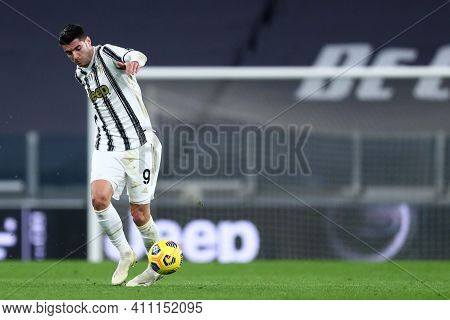 Torino, 02th March 2021. Alvaro Morata Of Juventus Fc  During The Serie A Match Between Juventus Fc 