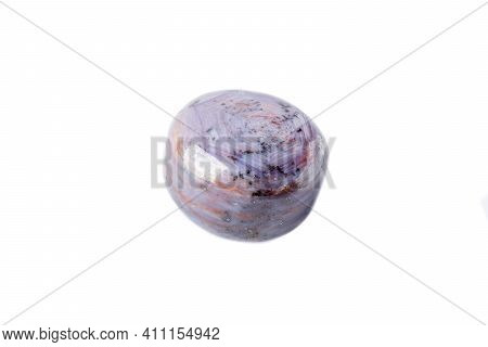 Macro Of Mineral Corundum Ruby Sapphire On White Background