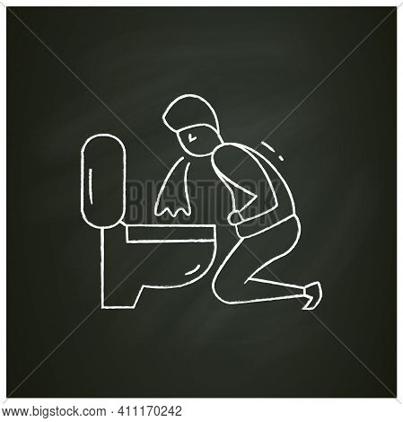 Vomiting Chalk Icon. Vector & Photo (Free Trial) | Bigstock