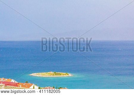 Novi Vinodolski San Marino Island Rainy Cloudy Day In Croatia.