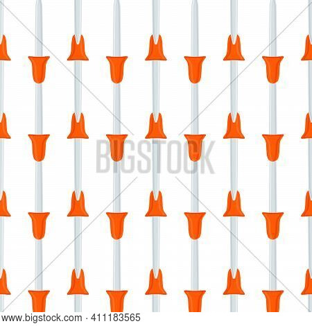 Abstract Seamless Medical Pipette, Dropper For Laboratory On White Background. Pattern Dropper Consi