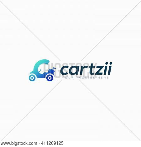 Golf Vehicle With Initial C For Cartzii Logo Designs