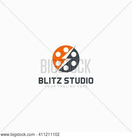 Blitz Studio And Electrical Logo Designs Flash