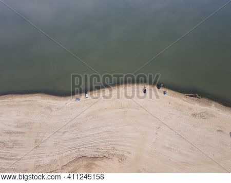 Aerial View Of Pyasachnik (sandstone) Reservoir, Sredna Gora Mountain, Plovdiv Region, Bulgaria