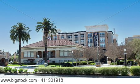 ANAHEIM, CALIFORNIA - 1 MAR 2021: Muzeo a museum of local culture, history and art. 
