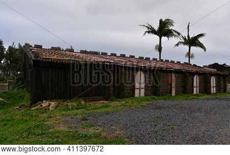 Old Portugal Farm With An Antiquated Chicken Coop.
