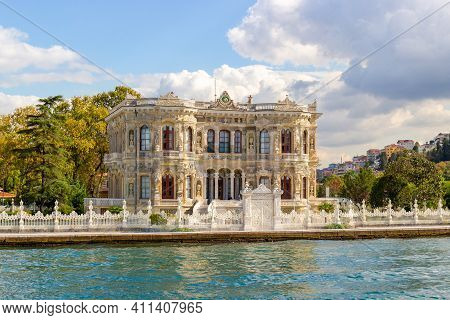 Kucuksu Pavilion Seen From The Bosphorus In Istanbul, Turkey. Also Known As Littlewater Pavilion A.k