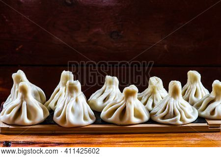 Traditional Georgian Khinkali Dish