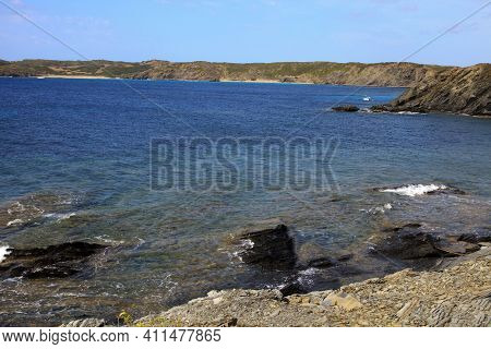 Cape Favaritx, Menorca / Spain - June 23, 2016: The Sea At Cape Favaritx, Menorca, Balearic Islands,