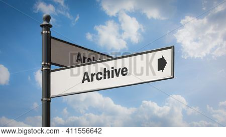Street Sign The Direction Way To Archive
