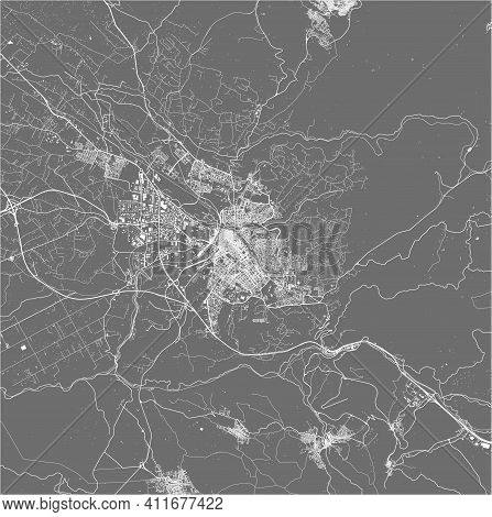Map Of The City Of Sassari, Italy