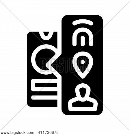 Biometric Data Glyph Icon Vector Illustration Sign