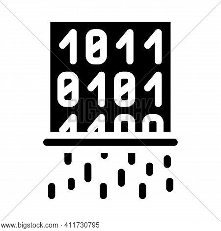 Data Deletion Glyph Icon Vector Illustration Sign