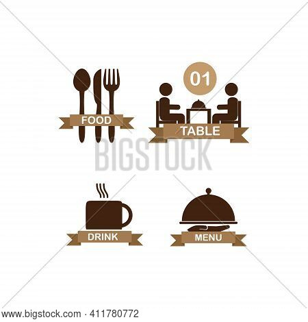 A Set Of Food And Beverage Menu Vector Graphic Illustrations, Great To Use For Symbols Of Restaurant