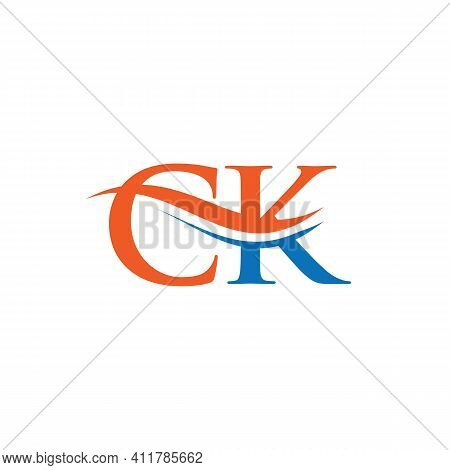 Monogram Letter Ck Logo Design Vector. Ck Letter Logo Design With Modern Trendy