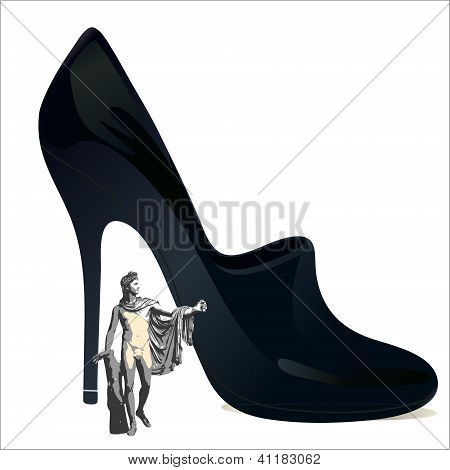 Gud Apollo og store kvindes Shoe.eps