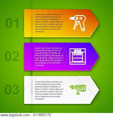 Set Line Electric Hot Glue Gun, Oven, Rotary Hammer Drill Machine And Vacuum Cleaner. Business Infog