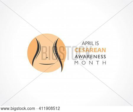 Vector Illustration Of Cesarean Awareness Month Observed In The Month Of April