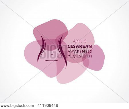 Vector Illustration Of Cesarean Awareness Month Observed In The Month Of April