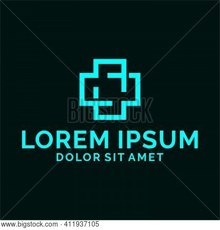 Initial Letter Mw Or Wm Logo Template With Geometric Cross Line Art Illustration In Flat Design Mono