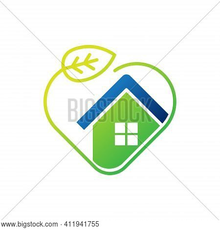 Green Eco Home Logo Icon Vector. Ecology House icon. Eco House icon. Eco House vector, Eco House icon vector, Eco House logo, Eco Home icon vector. Eco House vector icon symbol for website, logo, app. Eco House icon isolated on white background
