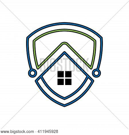 Home Security Logo Icon vector design illustration. Home Security logo. Home. Home Logo. House Logo. Home vector, Home Logo vector, Home symbol, Home sign, Home Logo design. House Logo icon vector. Home Security logo isolated on white background