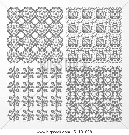 monochrome geometrische nahtlose Muster festgelegt.