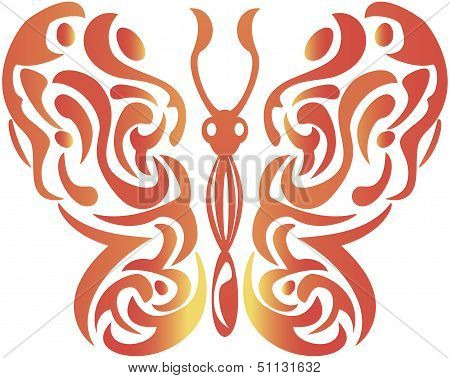 abstract decorative butterfly - vector