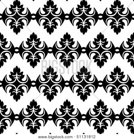black and white geometric seamless pattern