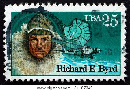 Postage Stamp Usa 1988 Richard Evelyn Byrd, Antarctic Explorer